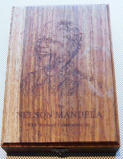 Empty Rosewood Box for Mandela 90th B-day Celebration Set Pristine Condition