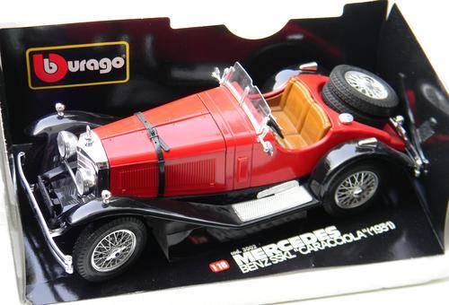 * Collectable Die Cast Models * 1931 Mercedes SSKL Caracciola 1:18 Bburago Diamond Coll. With Box