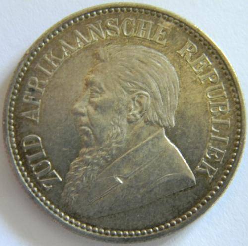 South Africa ZAR 1897 Silver Half Crown - Excellent