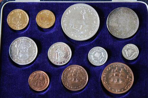 South Africa 1955 LONG Proof Set with Gold - Stunning Clean set ! Mintage 600