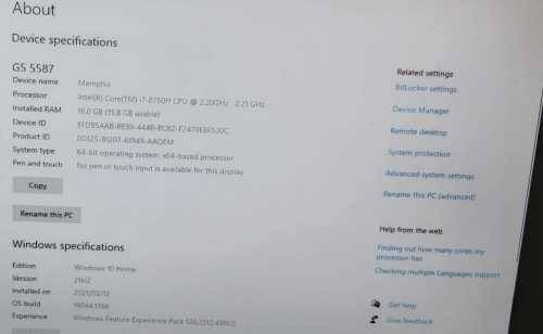 Dell G5 Gaming Laptop Intel i7 8th Gen 16GB 256GB SSD + 1TB HDD 6GB GTX 1050Ti (COLLECT, DURBAN KZN)