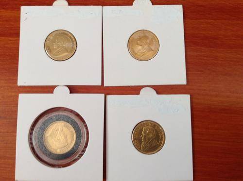 Set of Four Half Pond gold coins ungraded in very good condition