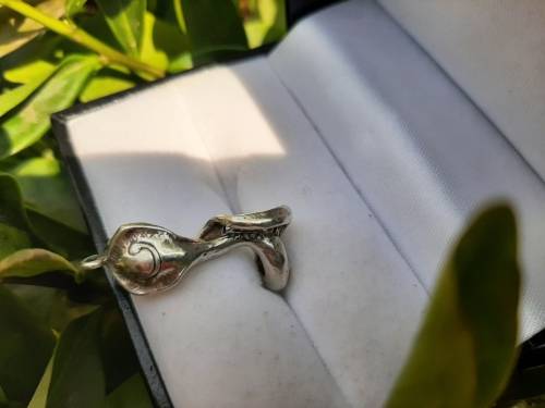 RARE STERLING SILVER ANTIQUE COBRA SNAKE PENDANT