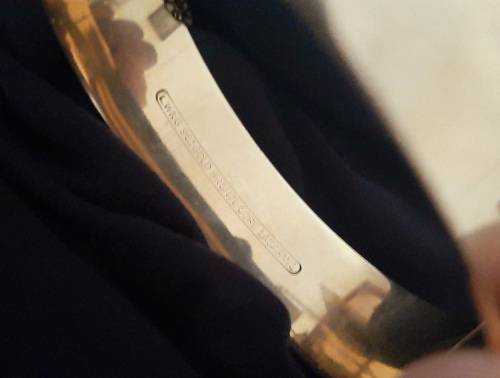 9CT GOLD BRONZE CORE VINTAGE FLORAL DESIGN BANGLE