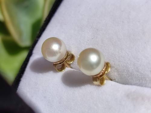 9CT GOLD CULTURED PEARL EARRINGS
