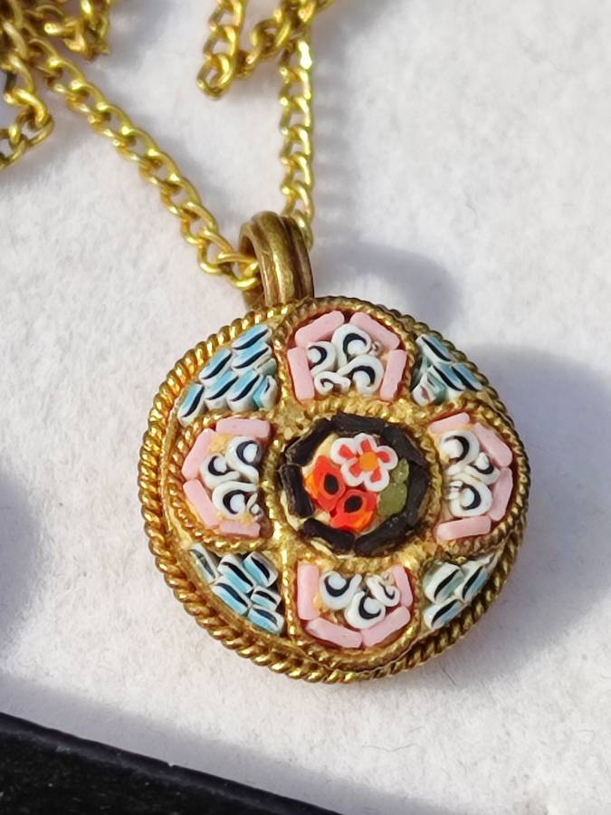 MICRO MOSAIC VINTAGE PENDANT SET