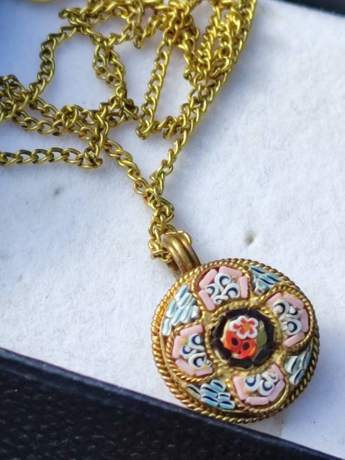 MICRO MOSAIC VINTAGE PENDANT SET