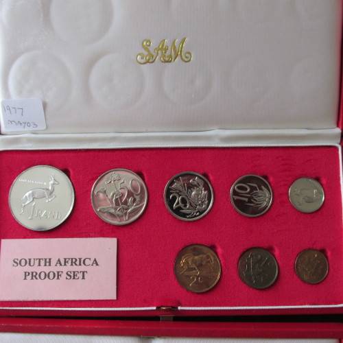 6 S.A. PROOF SETS 1975-1980 - EXCELLENT CONDITION - 1/2CENT - SILVER RAND - NO GOLD