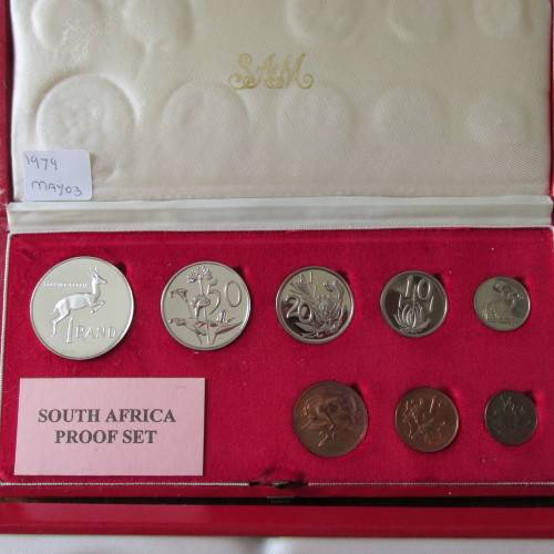 6 S.A. PROOF SETS 1975-1980 - EXCELLENT CONDITION - 1/2CENT - SILVER RAND - NO GOLD