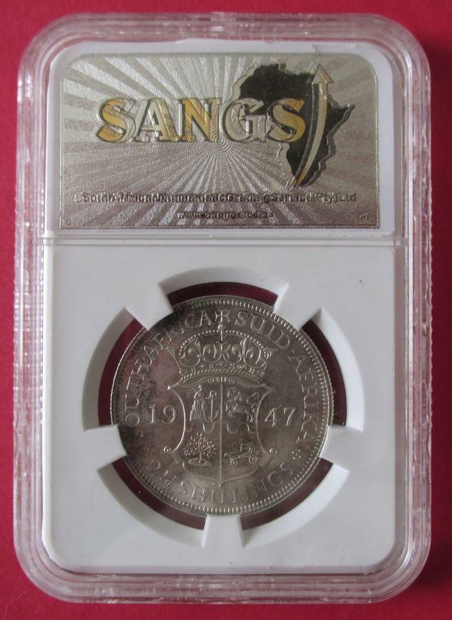 1947 PROOF SILVER 1/2 CROWN PF64