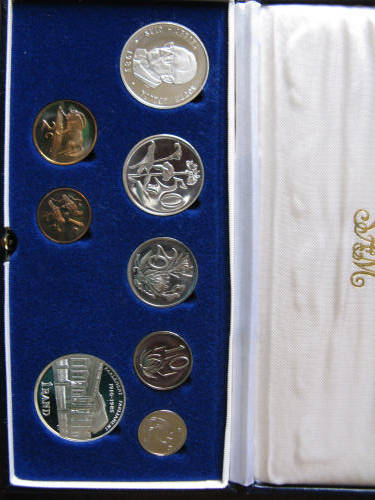 1985 PROOF SET WITH PARLIAMENTARY SILVER RAND