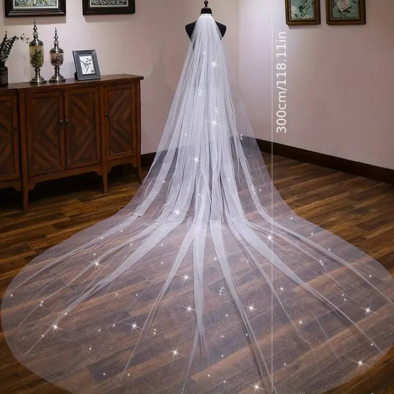 1pc Bridal Veil, Single Layer Wedding Veil