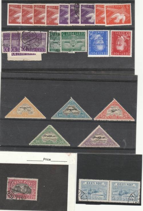 Bulk collection mostly used stamps of ESTONIA -  Republic 1918-1941