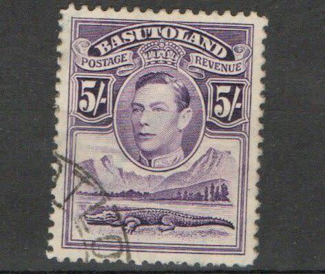 Used 5/- King George VI Basutoland definitive
