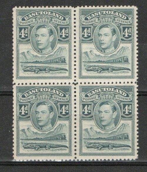 Block 0f 4 of the 4d KG VI definitive of Basutoland