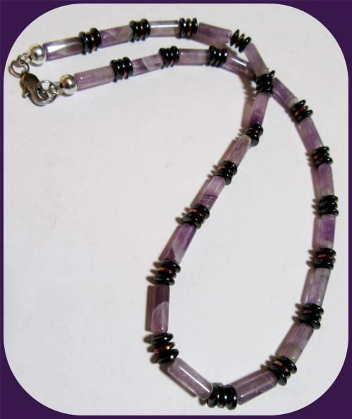 Men's Amethyst Gemstone Necklace - Supports the Crown Chakra