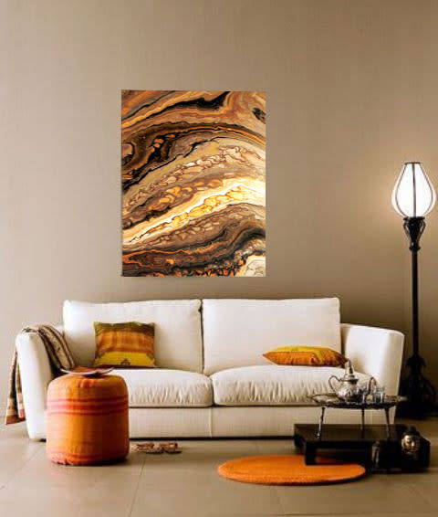 Acrylic Pour Painting  -   Deschutes Jasper Geode