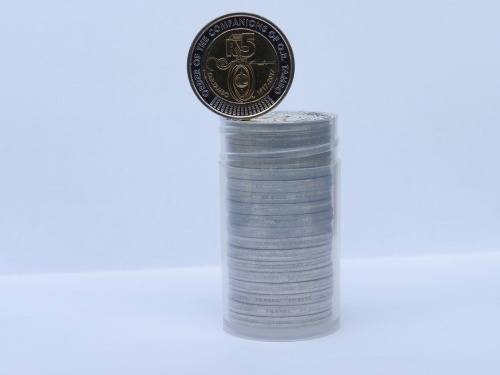 THE NEW COMMEMORATIVE R5 IN RECOGNITION OF THE ''ORDER OF THECOMPANIONS OF OR TAMBO''. 18 UNC P/TUBE