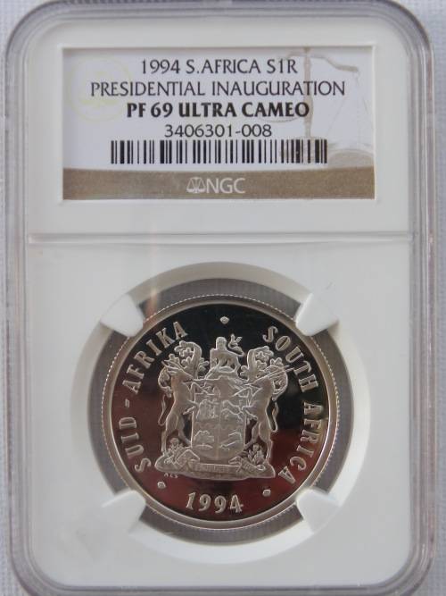 1994 SILVER R1 PRESIDENTIAL INAUGURATION PROOF 69 ULTRA CAMEO. NGC GRADED