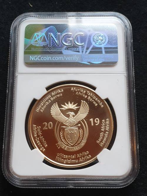 2019 BRONZE ALLOY R50 -25y CONSTITUTIONAL DEMOCRACY-  -FIRST RELEASES!!-   NGC MS70   FINEST KNOWN!!
