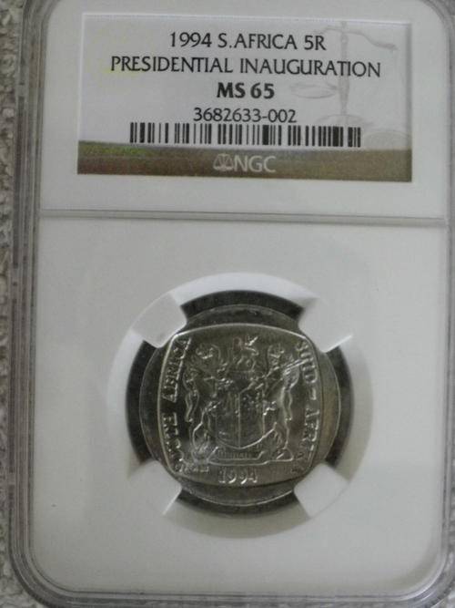 1994 PRESIDENTIAL INAUGURATION R5 NGC GRADED MS 65 * SCARCE COIN!