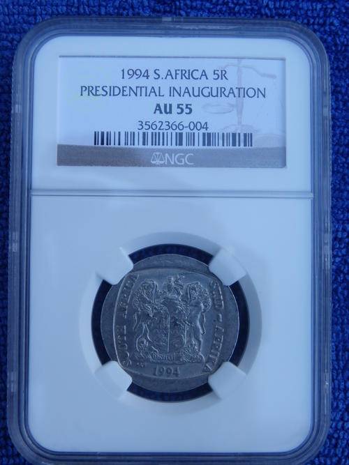 PRESIDENTIAL INAUGURATION 1994 R5.NGC GRADED AU55.VERY SCARCE GRADE!