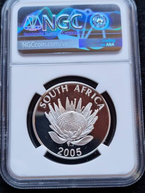 2005 SILVER R1 -ALBERT LUTHULI- NGC GRADED PF67 ULTRA CAMEO