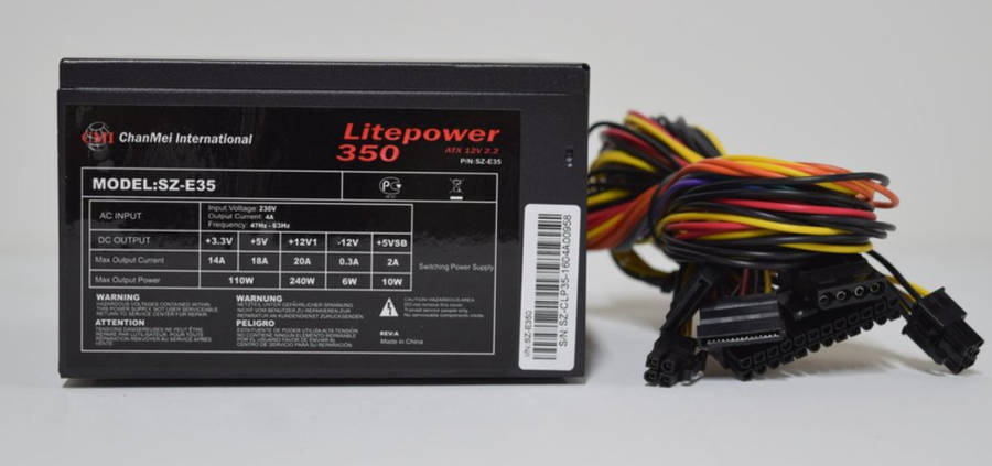 CMI Litepower 350W PFC Power Supply PC COMPUTER POWER SUPPLY ATX INTEL AND AMD