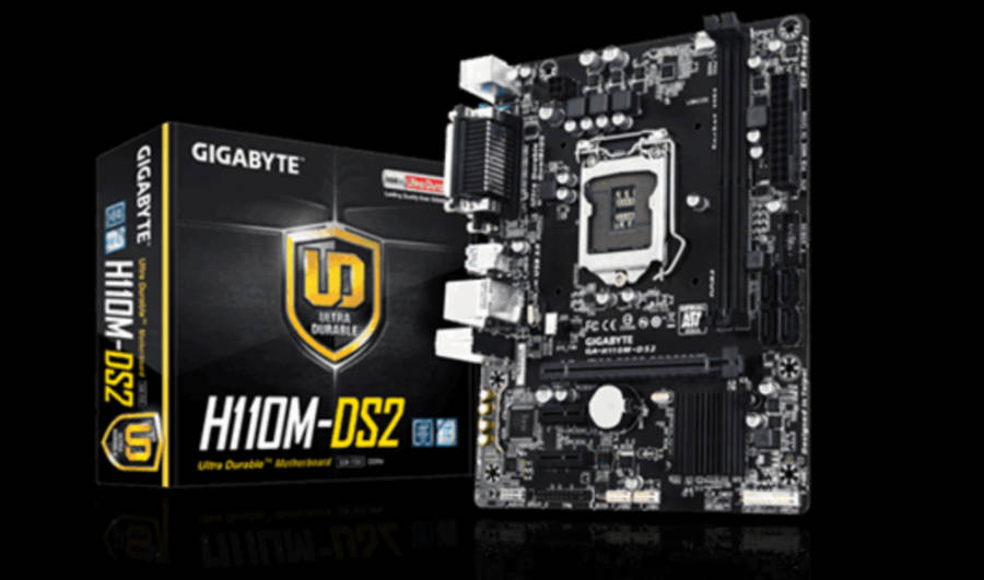 Gigabyte GA-H110M-DS2  LGA1151 Motherboard - Support For 7TH And 6TH Generation Intel Core I7 Proces