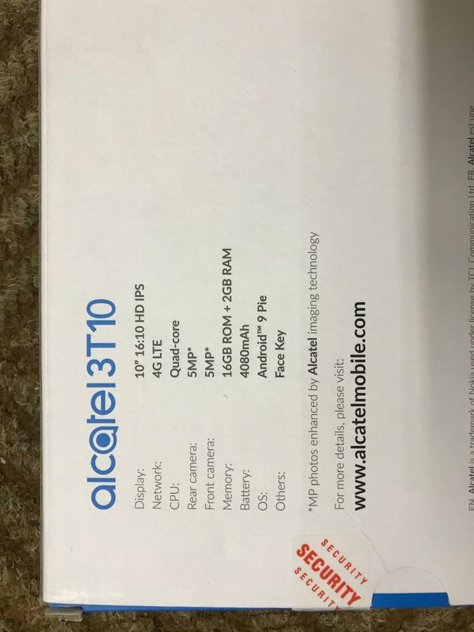 Brand New ! Alcatel 3T 10 inch Tablet 4G LTE