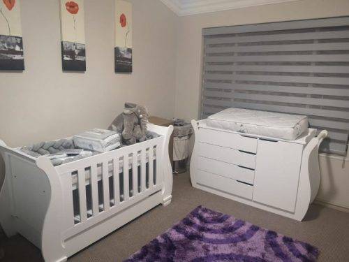 Baby Cot - Luxury Line Sleigh Combo - Gauteng Only