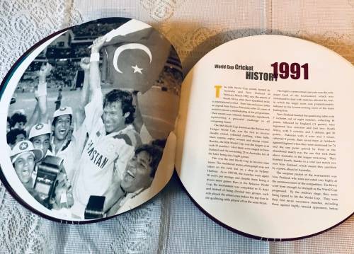 World Cup Cricket Book Shaped Like A Cricket Ball