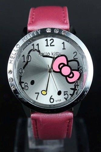 Last One - Hello Kitty Watch with Crystals in Dark Pink