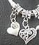 Bead,Dangling Bead, Set of 2 different Hearts