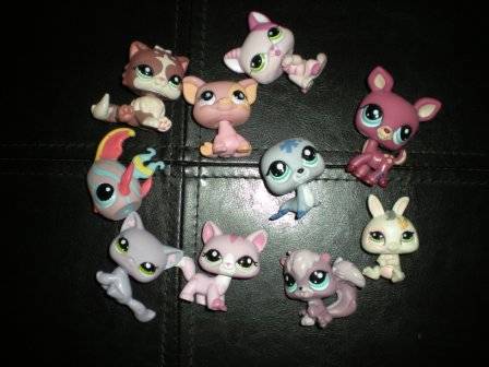 Littlest pet shop, Set of 10 pets