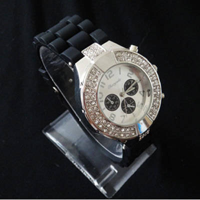 Stunning Watch  Black Jelly Strap