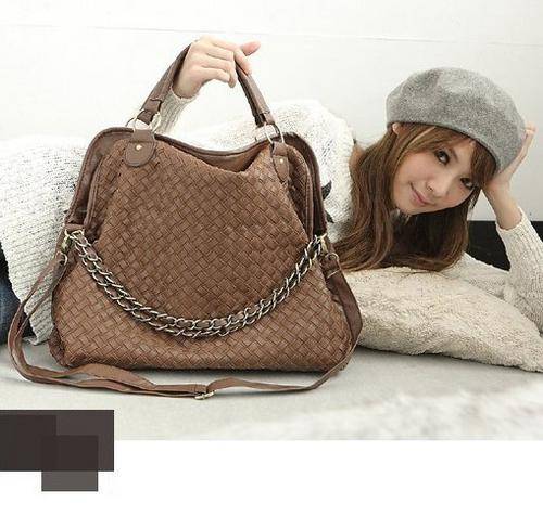 On Special - Stunning - Faux Leather Handbag, Brown