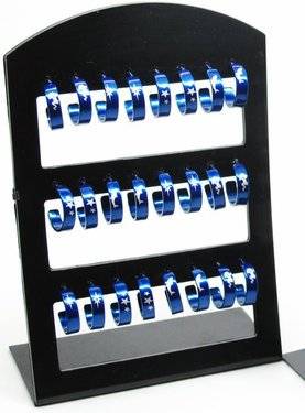 Wholesale / Flee Market Stock. 12 pair blue Stainless Steel Earrings