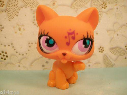 Littlest pet shop, Cat with Clef Musical Note 2875