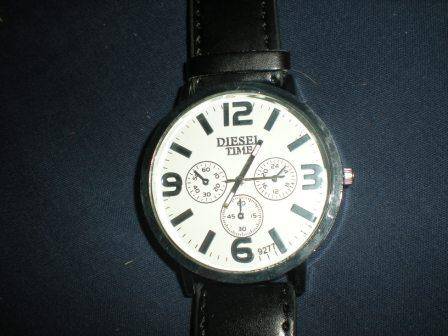 Watch - Classic Black Watch with White Dial from Diesel Time