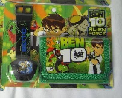 Ben 10 Watch and Purse Set - green and black Set