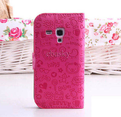 Cellphone Cover / Pouch Flip PU Leather Case Cover For Samsung Galaxy S3 III Mini i8190 Pink