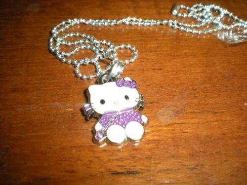 Hello Kitty Necklace - Sitting Purple