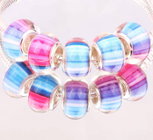 Bead,   Murano Style   - fits most European Style Charm Bracelets