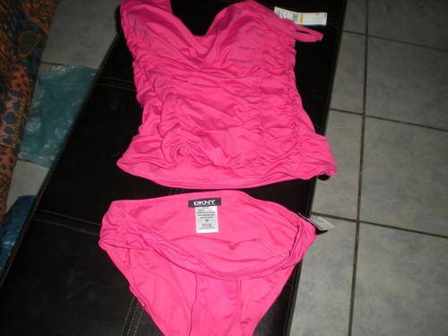 Brand NEW Swim Wear Costume from DKNY - Donna Karan New York - Hot Pink - UK size 10