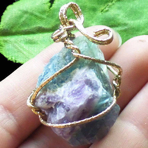 Excellent Wire Wrap Tourmaline Pendant Bead