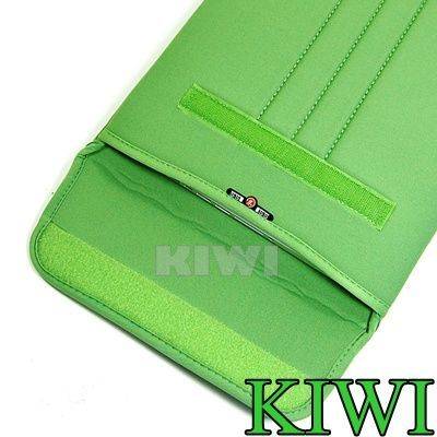 Green Sleeve, Laptop Sleeve fits laptops up to 15 inch with Velcro