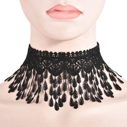 Gothic Black Lace Tattoo Choker Collar Punk Necklace Pendant Jewelry