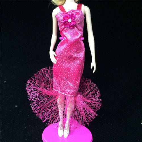 Barbie Fashion House -  Clothes, Handmade, Clothing - Cocktail Dress Red Carpet Dress