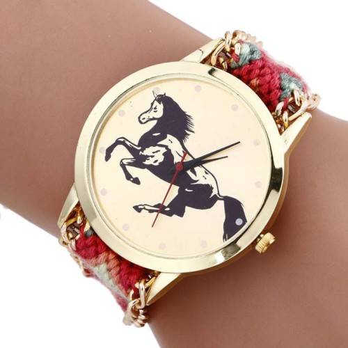 Trendy Watch - Womens Ladies Fashion Geneva Horse Rope Knitted